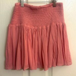Pink mini skirt